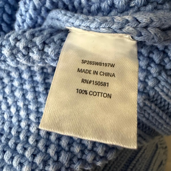 Flag & Anthem Lila Washed Pullover Sweater Womens Medium Blue NWT - Picture 3 of 8